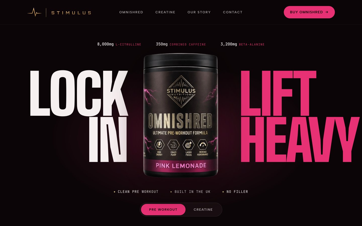 Stimulus Nutrition website